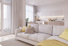 Photo of Светлая гостиная с дизайнерскими акцентами