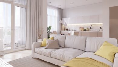 Photo of Светлая гостиная с дизайнерскими акцентами