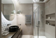 Photo of Минималистичная ванная комната с душевой кабиной