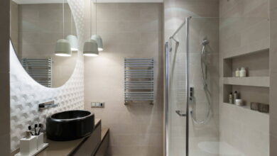 Photo of Минималистичная ванная комната с душевой кабиной